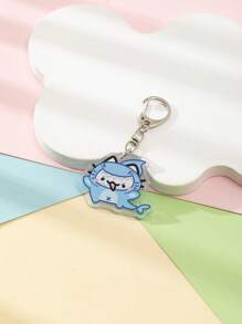 1 件亚克力卡通可爱罗勒线小猫主题钥匙扣吊坠背包装饰/包包配件/书包配件/钱包吊坠/朋友礼物汽车配件包饰哥特 Y2k