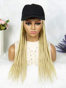 Synthetic Braided Wig - Comes With Baseball Cap - Perfect Braid Baseball Cap Style For Women - Gold - View 3