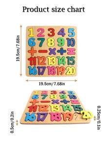 Wooden Puzzles For Toddlers, 4 Packs Alphabet Shape Puzzles For Kids 4 Wooden Montessori Toddler Puzzles ,Wooden ABC Alphabet Number Shape Puzzles Learning Puzzle Toys,Wooden Alphabet Number Shape Puzzles For Kids 3 Years Old Boys & Girls (Letter And Number Blocks With Random Colors) - Multicolor - View 2