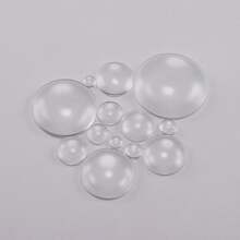 Lote de 5 a 50 piezas de cabujones de vidrio transparente redondos de 6 / 8 / 10 / 12 / 14 / 16 / 18 / 20 / 25 / 35 / 40 mm con respaldo plano y efecto de aumento para manualidades y joyería DIY
