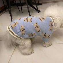 吉娃娃，宠物，猫，狗，狗衣服，幼犬，吉娃娃狗衣服，小猫用品，可爱熊图案狗狗开衫毛衣，适合中小型男孩女孩狗狗猫咪，开衫套装，狗狗冬季外套，宠物狗衣服，柔软针织服装 - 藍色 - 查看 6