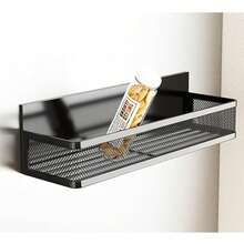 Küchenorganisation und -aufbewahrung, 3-teiliges magnetisches Lagerregal mit 8 Haken, magnetisches seitliches Kühlschrank-Aufbewahrungsregal, beweglicher magnetischer Kühlschrank-Organizer für Kühlschrank, Backofen, Mikrowelle, Groß 30,6 x 9,8 x 8 cm/Klein 28,7 x 9,2 x 5,8 cm, Schwarz - Schwarz - Übersicht 10