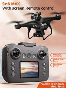 CASRRA The S116 Remote-Controlled Drone With A Camera Is Equipped With An Upgraded Remote Control Screen. Equipped With A High-Definition Electronic Adjustable Camera And A Brushless Motor, It Offers Longer Battery Life. Shoot Videos And Photos To Record The Good Life. Screen Control For Real-Time Image Transmission