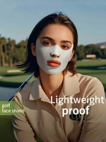 1 件女士夏季薄冰丝面罩，户外骑行运动高尔夫透气耳挂式面罩