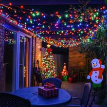 Solar LED String Lights For Outdoor Garden Decoration, Solar Fairy Lights 5m/7m/12m/22m & 20/50/100/200 LEDs,Waterproof IP65 With Twinkling 8 Lighting Modes,Solar-Powered Light String With Light Sensor Control For Christmas ,Party ,Halloween, Camping , Wedding, Plant Pot, Garden Decorations (White/Multicolor/Warm White/Purple)