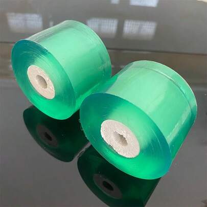 2片装PVC材质自粘包装膜，无需胶水，适用于家庭办公用品捆扎、植物嫁接固定，透明包装胶带替代品，可用于标签、电缆、包裹、礼品包装和DIY手工制作，耐用粘性薄膜，快速捆扎不留残胶，易撕易撕，办公收纳解决方案