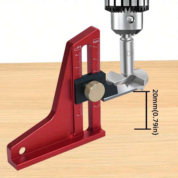 Calibre de altura, calibre de profundidad ajustable para sierra de mesa de 0-50 mm - Herramienta de medición de altura de doble escala de aleación de aluminio para sierra de mesa, mesa de router, taladro, métrica