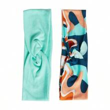 Tru X Reyna Nori Collab Ouchss?? Printed Twist Head Wraps Oran 2 Ct