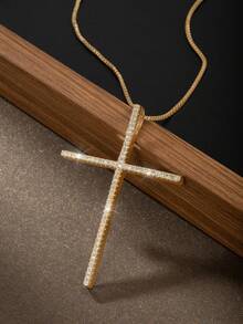 1 件高级奢华女士大号吊坠项链不锈钢适合日常佩戴休闲派对 - 銀色 - 查看 7