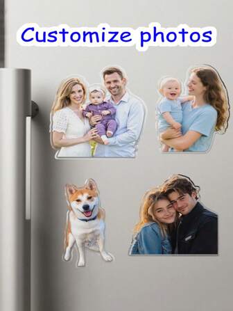Custom Photo Magnet, Asymmetrical-Shaped Acrylic Fridge Magnets - Warm, Lovely And Special Home Decorations - Photos And Fridge Magnets, Mom And Daughter Photo Magnet Gift, Dog Photo Magnet, Family Photo Magnet Gift, Lovers Gift,Home & Living,Haunt Your Home,Souvenirs