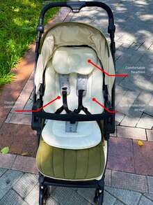 Baby Stroller Cushion, Baby Stroller Seat Cushion, Baby Stroller Cotton Pad Lying Pad, All Year Round Universal - Multicolor - View 3