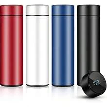 4 Pieces Smart Water Bottles with LED Temperature Display Tea Infuser Bottle Double Wall Insulated Water Flask Stainless Steel Water Bottle That Keeps Water Cold and Warm Leak Proof Vacuum Travel Mug - por defecto - Ver 1
