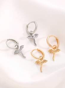 1 Pair Elegant Copper Zirconia Stone Devil's Eye Stud Earrings, Women's Earrings, Suitable For Daily, Party, Holiday Wear, Women's Jewelry