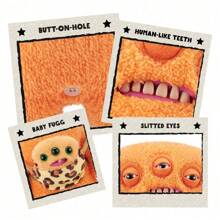 ZURU ​Fuggler Mini Rascals Series 9" Plush Toy With Baby Fuggler - Funny Ugly Monster Teeth & Heart Bib Stuffed Animal Gift For Kids