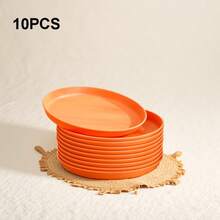 5/10pcs 5.9 Inch (Approx. 15cm) Appetizer Plates, Lightweight PP Dishware, Durable Reusable Plastic Plates/Trays For Salad, Dessert, Cake, Suitable For Graduation/Birthday/Singles Party, Wedding, Outdoor Picnic, Kitchen, Dorm, Microwave And Dishwasher Friendly,School Supplies - Multicolor - View 16