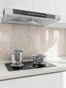 Kitchen Countertop Marble Anti-Oil Stain Stickers, High-Temperature Resistant Wall Stickers For Stoves, Self-Adhesive Renovation, Moisture-Proof Self-Adhesive Film - White - View 6