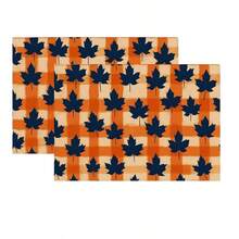 1/2/4/6 Pieces Of Autumn Polyester Placemats - Maple Leaf And Pumpkin Pattern Watercolor Design, 30x45 Cm, Machine Washable Table Mat, Suitable For Thanksgiving, Autumn Kitchen And Dining Decoration, Rural Seasonal Tableware, Autumn Table Decoration, Thanksgiving Plate Arrangement, High-Quality Fabric, Home Entertainment Decoration. - Multicolor - View 23