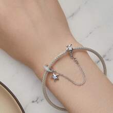 WOSTU 925 Sterling Silver Delicate Crab Starfish Charm Marine Life Pendant Charm Cubic Zirconia Opal For Women Fashion Jewelry Party Gift ﻿ - Silver - View 8