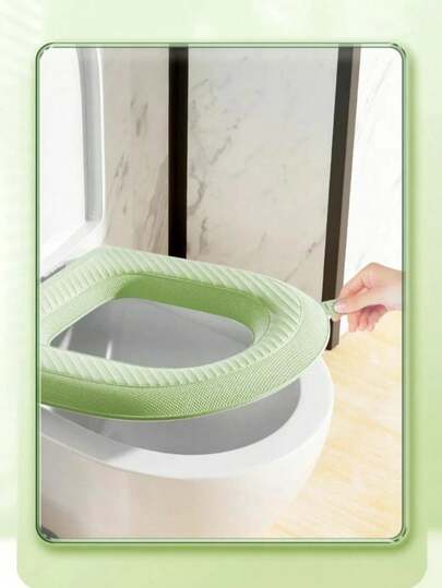 1pc Waterproof Warm Toilet Seat Cover, Bathroom Accessories, Universal Toilet Bowl Lid, Portable Home Use For Winter