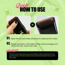 一把梳子，包括一把齿梳和一把彩色梳子，就能自然遮盖白发。一把齿梳就能让头发变黑。这把齿梳还能为她、她的女朋友和朋友们增添色彩。