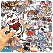 SCXXBSW 50 piezas de pegatinas de gato lindas y elegantes, pegatinas de anime geniales, pegatinas decorativas resistentes al agua y duraderas. Pegatinas de anime geniales resistentes al agua y duraderas para decorar estuches de teléfonos móviles, portátiles, botellas de agua, guitarras, patinetas, maletas, etc. Inicia tu viaje creativo DIY, es la primera opción para regalos en festivales como Halloween y Navidad - Multicolor - Ver 12