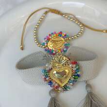 One Piece, Hand-Woven Colorful Bracelet, Bohemian-Style Beaded Women's Bracelet, Diamond-Encrusted Letter Bracelet, Personalized Layering, Suitable For Daily Wear, Festival Gift. - Multicolor - View 5