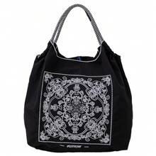 Women Shoulder Bags - 深灰色景泰藍荷 - 查看 4