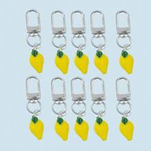 5pcs/10pcs Simulated Food Fruit Resin Lemon Pendant For DIY Jewelry Making, Earrings, Necklaces, Keychain And Other Jewelry Crafts, Elegant Gift For Women Daily Accessories