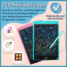 2pcs 8.5" LCD Writing Tablet | Kids Color Drawing Board (Pink + Blue) | 3-6 Years Old Educational Toy | One-Click Clear Screen Eye-Caring Design | Christmas Birthday Double Gift Box