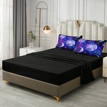 Sun And Moon Queen Comforter Set Purple Galaxy Bed In A Bag 8 Pcs Boho Chic Mandala Home Decor With 1 Cushion Cover - 紫色 - 查看 4