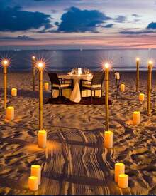 3-Piece Acrylic Flameless Candles With Remote Control, Battery Powered LED Fake Candles With Timer, Summer Warm Light Decorative Lights For Valentine's Day Wedding Holiday Party Home Decor - 米色 - 查看 4