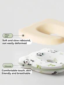 1PC Baby Shaped Pillow, Newborn Neck Protection Pillow, Anti Head Deviation Pillow, Hydrophilic Cotton Baby Pillow For 0-6 Months And Above, Correcting Head Shape