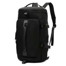 Fashionable Travel Fitness Bag, Swimming Sports Bag, Outdoor Camping Luggage Bag, Business Trip Short Travel Outdoor Training Handbag, Can Hold Shoes, Multiple Color Options - 黑色 - 查看 1