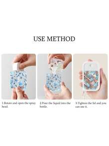 1pc Summer College Style Ocean Turtle Pattern Spray Bottle. Perfume Spray Bottle With Hook And Anti-Fall Silicone Cover, Hawaii Travel Portable Cosmetic Bottle, Makeup Spray Bottle, Birthday Gift For Family Or Friends, Holiday Gift, Suitable For 50ml