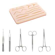Medical Students Suture Practice Kit Surgical Training With Simulation Skin Pad Model Tool Set Educational Teaching Equipment