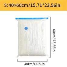 Bộ 10 túi đựng đồ nén chân không, túi trong suốt chất lượng cao đựng đồ dùng du lịch cần thiết, quần áo, chăn ga gối đệm, chăn, túi nén không dùng điện - Nhiều màu - Xem 10