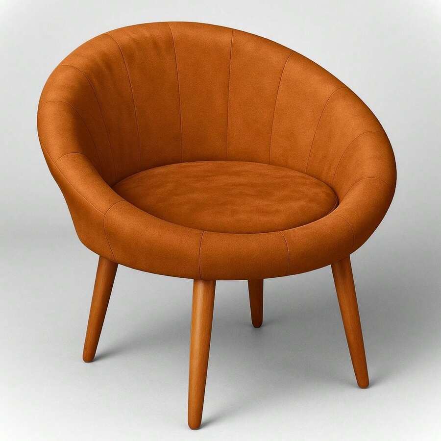 MOBLAN DECOR Modern Dining Room Decor Armchair, Soft Velvet Fabric, Sturdy Wooden Feet