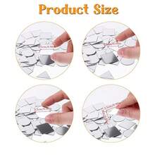 100/500pcs Craft Mirror Set - 4 Shapes (Triangle, Square, Round, Diamond) - 1" Plastic Glass Tiles For DIY Mosaics & Disco Ball Decorations - Multicolor - View 4