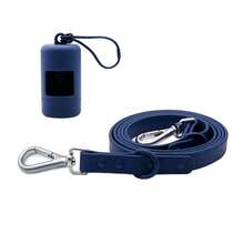 Coleira de PVC para cães com 17 opções de cores | Inclui dispensador de saco para cocô em ABS | Anti-estouro, anti-engasgo, à prova d'água, fácil de limpar | Ganchos giratórios duplos de liga de zinco, acessório para coleira anti-animais de estimação - Multicolorido - Ver 45