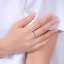 14K Gold Or Rhodium Plated Sterling Silver Chain Link Band Ring - Rhodium - Xem 2