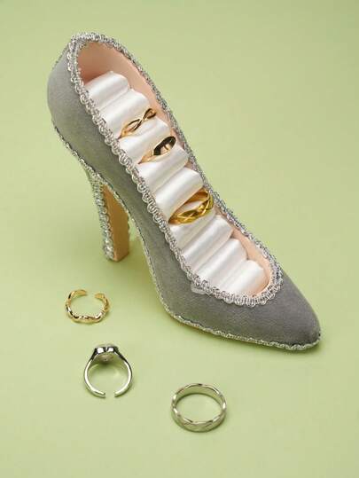 Joivida 1 pieza Soporte para joyas en forma de tacón alto, organizador de exhibición de anillos y aretes, decoración del hogar, regalo para mujeres, regreso a clases, Año Nuevo, Navidad, Día de la Madre, Rama Comfort Home, regalo especial, decoración del hogar de verano, artículos esenciales para dormitorio, regalos para mujeres/niñas/novia