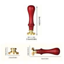 Set de 1 pieza de molde de cera sellada con la serie de alfabeto de A a Z, de 2,5 cm de diámetro, con mango de madera de cedro, adecuado para invitaciones de boda, sellos de cartas, decoración de regalos hechos a mano DIY - 2,5 cm - Ver 5