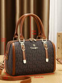 女士印花枕形包 个性化单肩包 斜挎包 时尚手提包