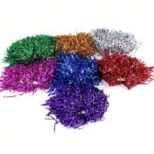 2pcs Lightweight And Portable Cheerleading Team Holding Fluffy Ball Ribbon,Dance Performance Props, Square Dance Games Props, For Football, Basketball, Football And Sports Performances, Team Sports, Dance And Cheer Cheer Props
