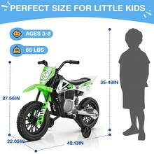 LIGIANT 12V Kids Ride-On Motorcycle, 2*25W Motors, Training Wheels, Throttle Grip, Bluetooth & Music, Spring Suspension, Best Gift For Christmas - Red - View 7