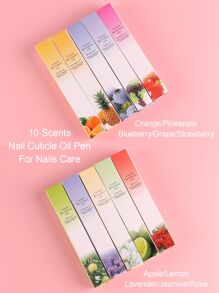 10pcs Nail Nutrition Oil Pen Set Soften Nail Cuticle Nail Strengthener For Thin Nails And Growth 10 Smell Nail Treatment Cuticle Revitalizer Oil Prevent Nail Polish Nourish Skin
