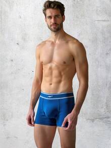Zee Rucci Premium Seamless Original Men's Boxer Briefs - 藍色 - 查看 3