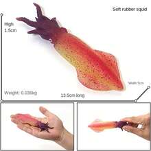 Juguetes realistas de criaturas marinas de silicona suave, modelo de juego de simulación, regalos para niños, decoración y aprendizaje, incluye medusa, caballito de mar, piraña, pulpo, pez volador, estrella de mar, calamar, atún, pez sierra, mero, tiburón cebra, compañero para el crecimiento del niño