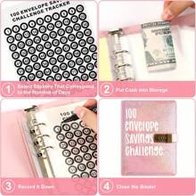 Pasta com 100 envelopes para desafio de economia de dinheiro, pasta com 100 envelopes para desafio de economia de dinheiro, livro de desafios de economia com cadeado, maneira fácil e divertida de economizar 5050 dólares, brindes e recompensas, volta às aulas, decoração de outono, decoração de outono, decorações de Natal, presentes de Natal, presentes de aniversário, presentes de feriado, presentes de formatura