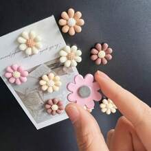 2/5/10 piezas Imanes de refrigerador de plástico con flores de dibujos animados lindos, juego de imanes decorativos, adecuados para la cocina, la oficina, la pizarra, el gabinete de almacenamiento y el lavavajillas - decoración del hogar, la boda y regalo del Día de la Madre